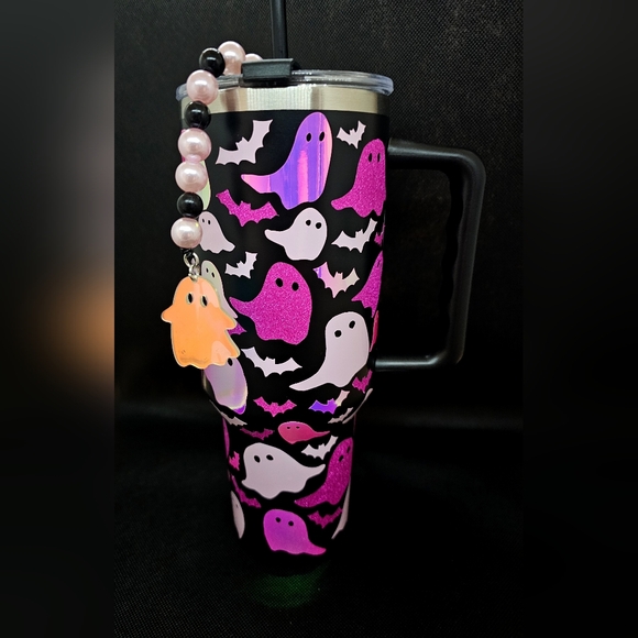 Ashland Other - Drinking Cup, Travel Tumbler, pink ghost boo halloween cold cup, MTO